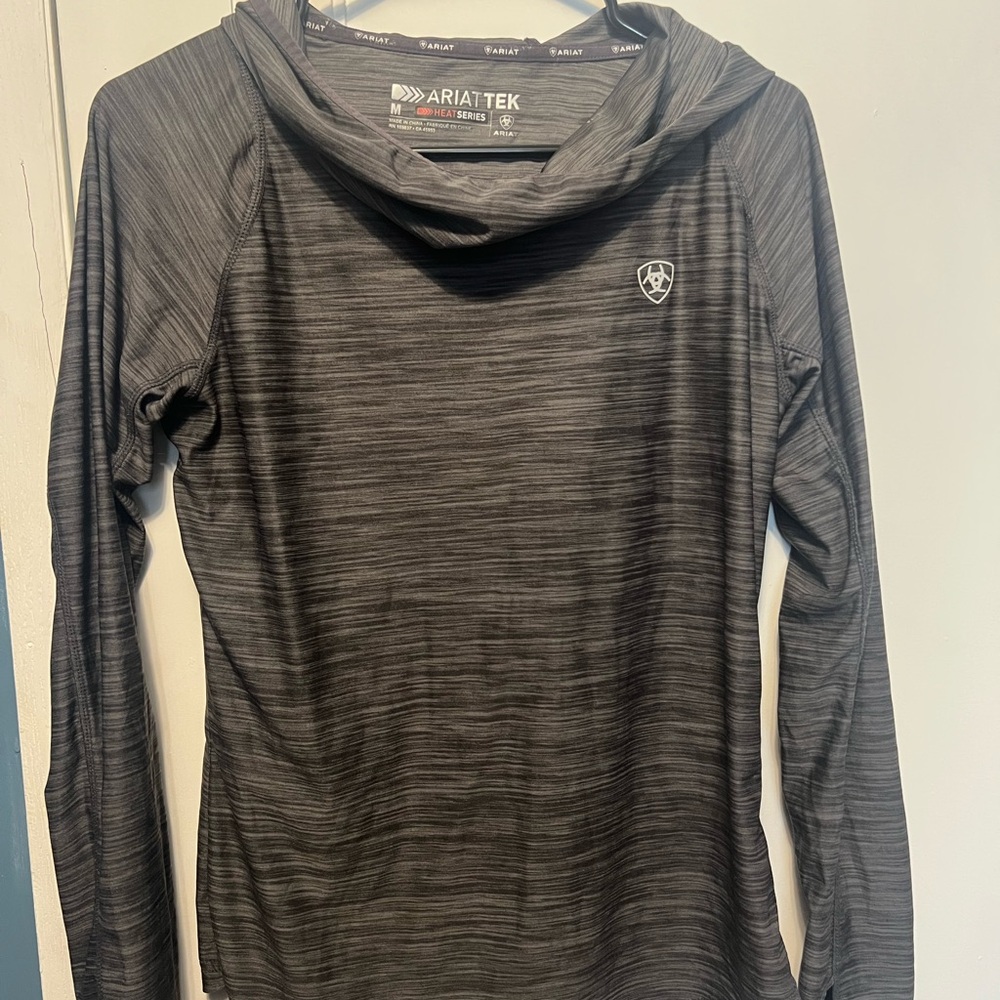 Ariat Gray Fitted Long Sleeve Hoodie